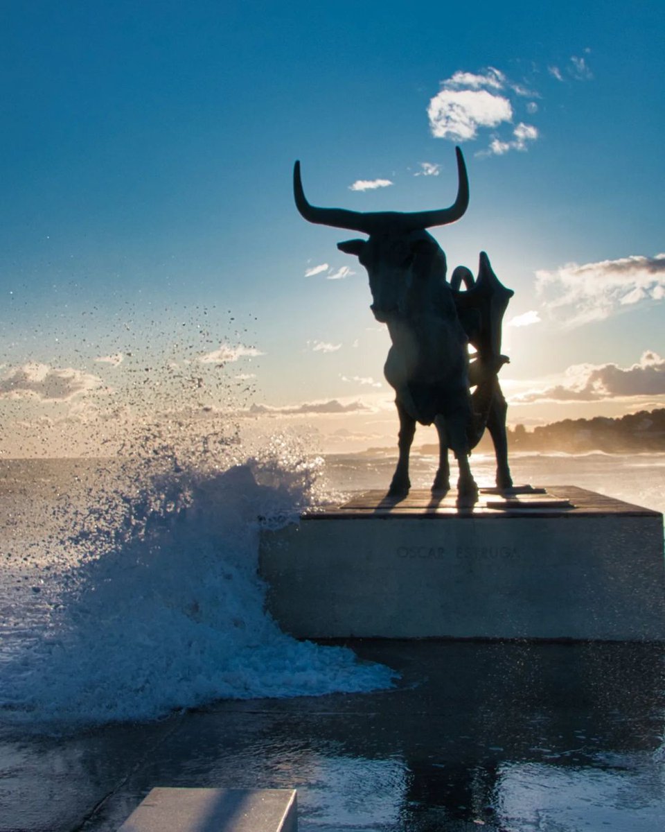 🌊 A la platja de Ribes Roges trobareu aquesta escultura fascinant, una de les icones 🔝 de #Vng. #Pasífae, obra d'Òscar Estruga, és una al·legoria al mite grec origen del minotaure i està feta de bronze. 📸 joanrebordosa a IG #VilanovaTurisme #VisitVilanova #CostaBarcelona