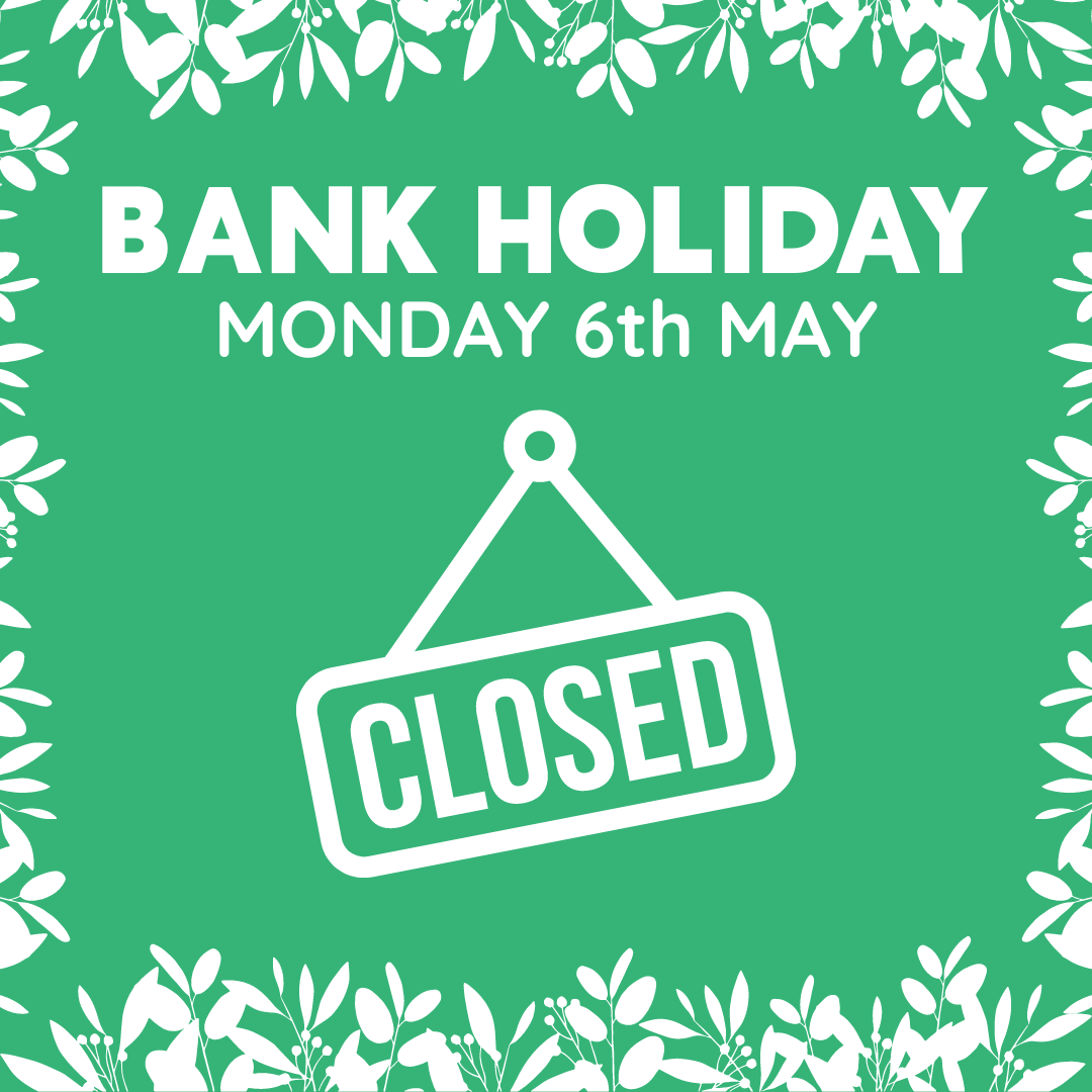 Next Monday, our Food Bank, Social Supermarket (Triple S), Clothes Bank and office will be closed for the Bank Holiday. Our next coffee morning will be on Monday 11th June.