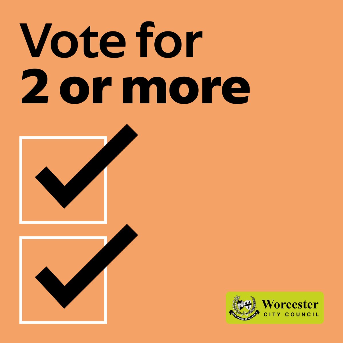 Remember you can vote for more than one councillor at the Worcester City Council local election this Thursday. Depending on where you live, you can choose either 2 or 3 councillors to represent you on local issues. Find out more here: bit.ly/3UbUuvi #Worcester