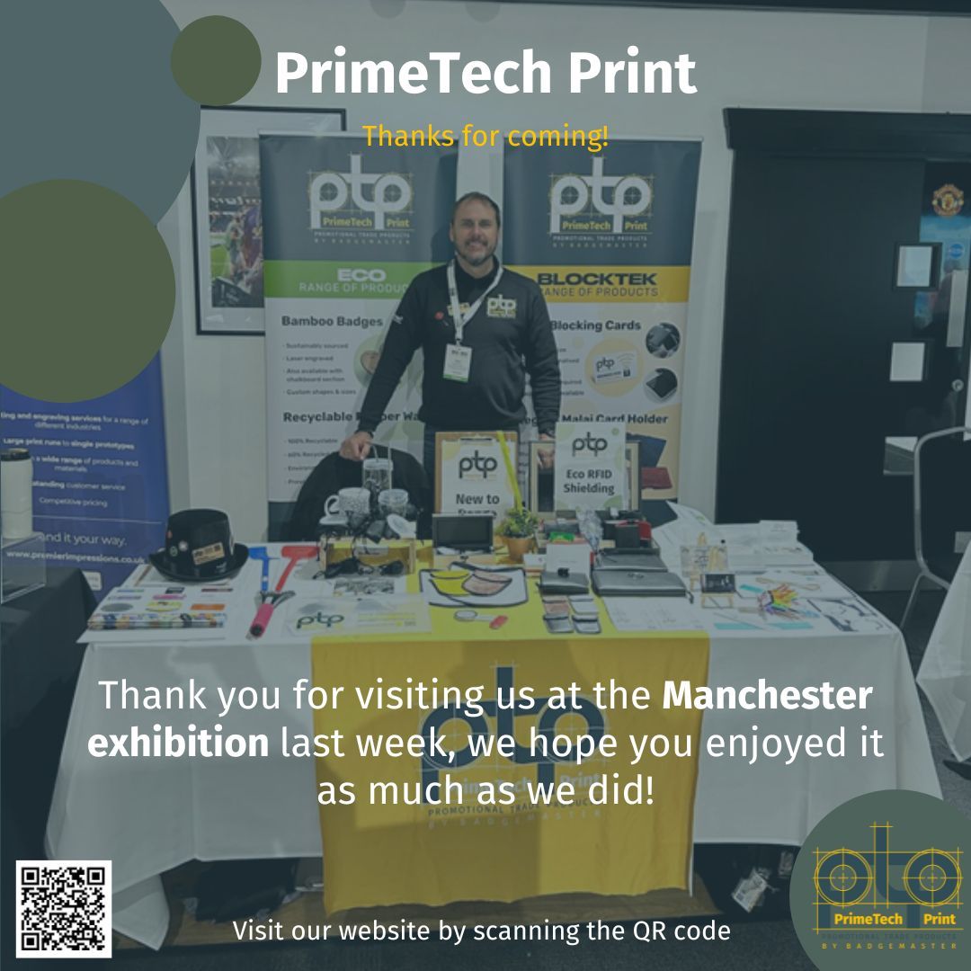 Calling all Promo Distributors! - Thanks for coming to the Manchester show last week!

Scan the QR code for more info. 😊

#Exhibiton #ThankYou #PrimeTechPrint