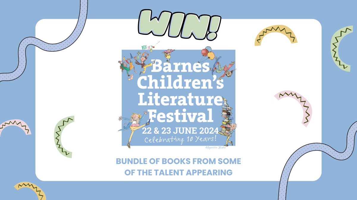 🚨 #GIVEAWAY ALERT! @kidslitfest celebrates its 10th birthday on 22 & 23 June with an amazing programme - and they're giving you the chance to #WIN a #FREE bundle of books from some of the talent appearing! Follow us, @kidslitfest, and share this post before 7th May to enter 🎁