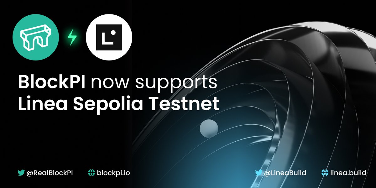 RealBlockPI's tweet photo. 📢BlockPI's rock-solid RPC services are now available on @LineaBuild  Sepolia Testnet! 

Click here to start:  https://t.co/33AAvyc6uq

Add public RPC in your wallet: https://t.co/1J8vLQu7sx

@Linea_Universe @Linea_Space https://t.co/231pGU1ir6