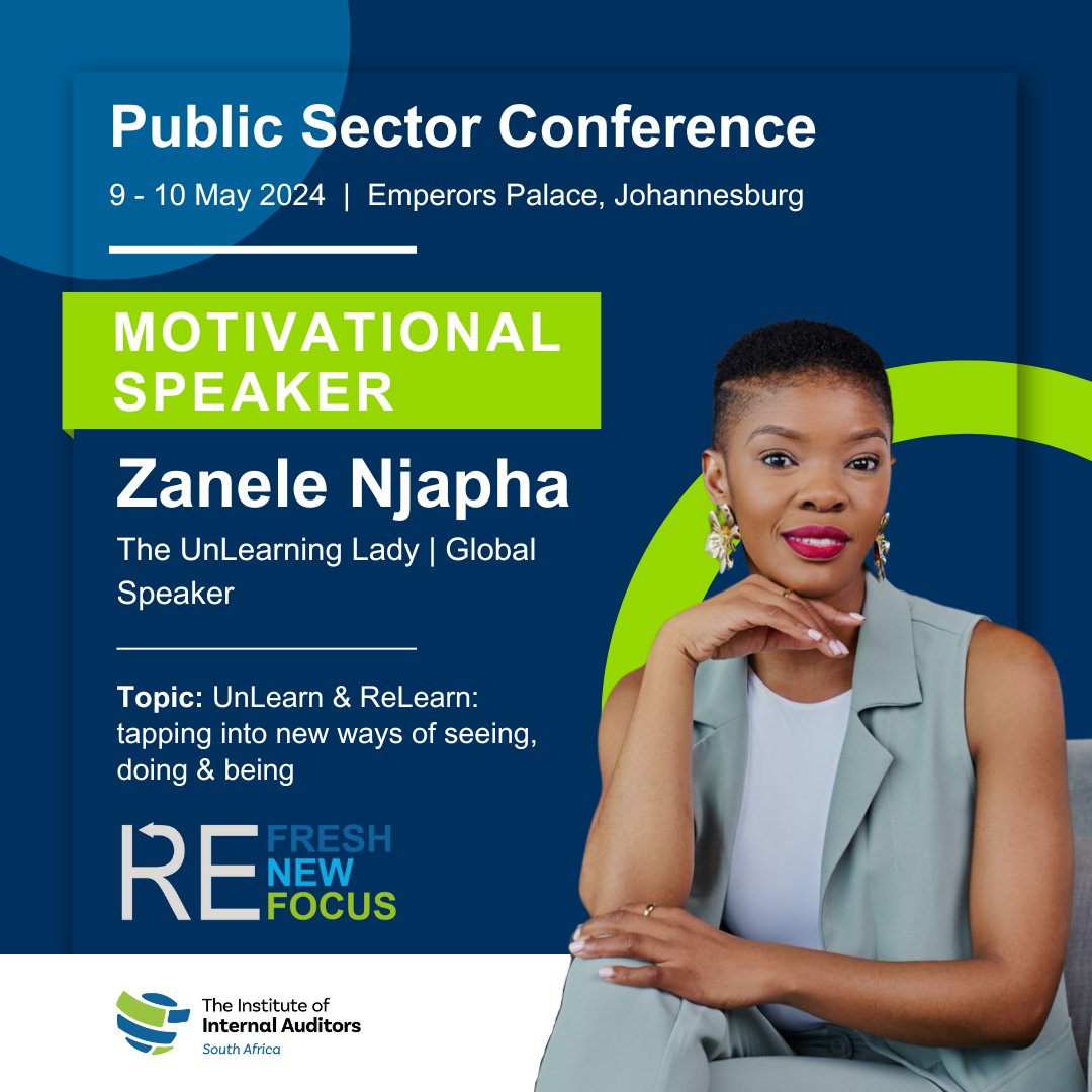 Join us in welcoming Zanele Njapha, The UnLearning Lady, a renowned global speaker who's transforming organizational cultures worldwide. 

Register tinyurl.com/59vtknbf 

#publicsectorconference #motivationalspeaker #unlearnrelearn #professionaldevelopment #iiasa