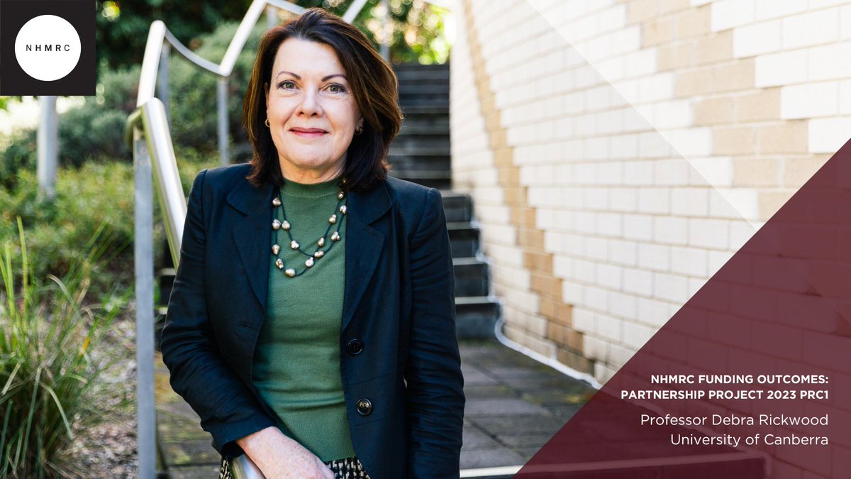 Congratulations to the 12 outstanding collaborative health and medical researchers, including Professor Debra Rickwood of @UniCanberra who will share in over $15 million through NHMRC’s Partnership Project 2023 PRC1 scheme. Read more: ow.ly/uY9M50RfRNY