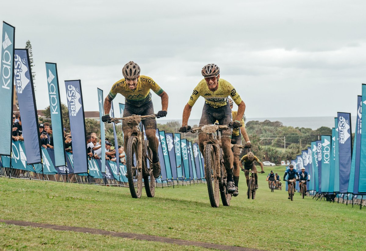 Michael Foster and Jaedon Terlouw (PYGA Euro Steel 2) are the 2024 KAP @Sani2c  champions tinyurl.com/4he3n6sh #mtb #race