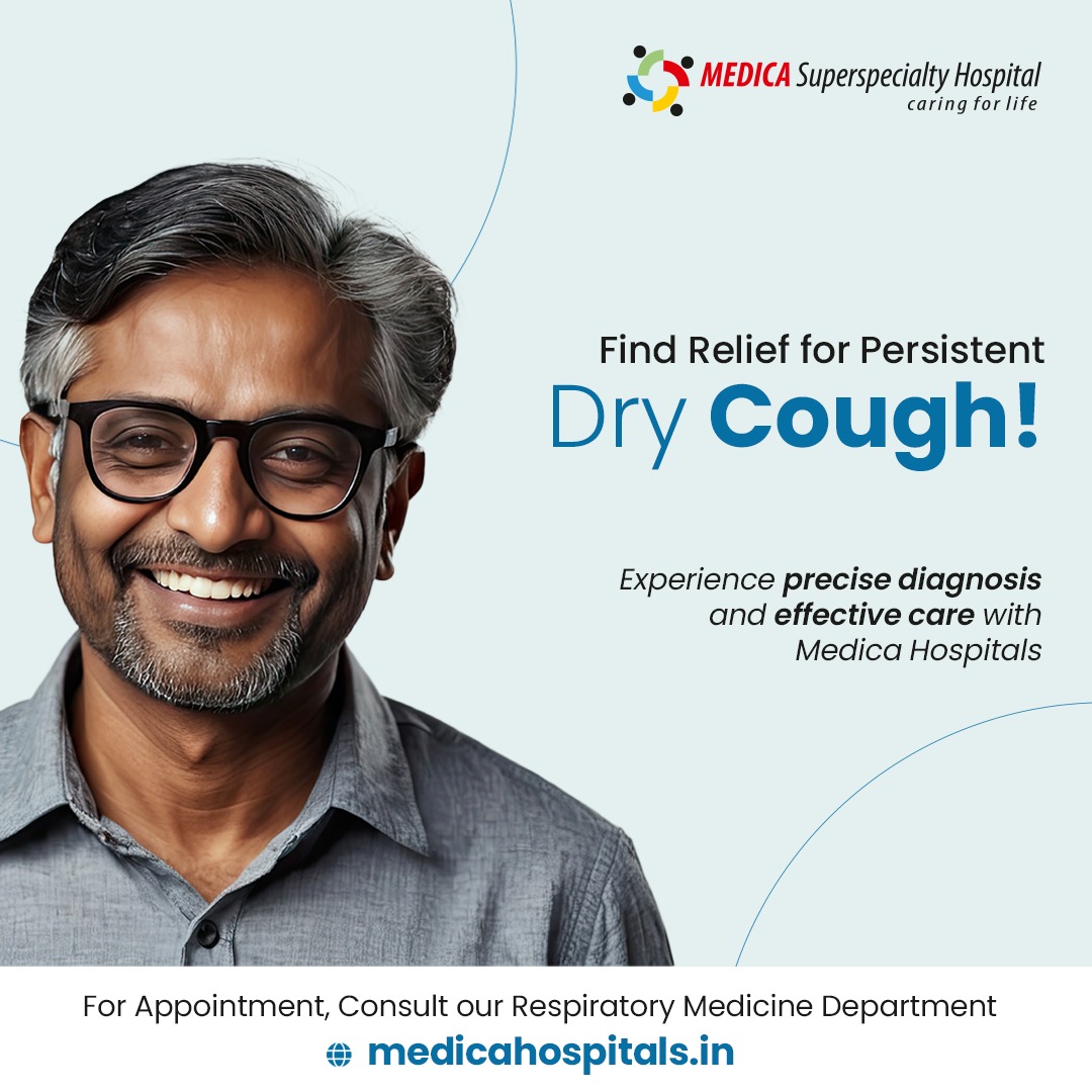 Relieve, Recover, and Breathe Easy!
Dry Cough Treatment at Medica Hospital. Trust in our specialized care for effective relief and a healthier, cough-free life.
#medicahospital  #drycough #coughrelief #coughing #coughingproblems #respiratoryhealth #respiratory #RespiratoryCare