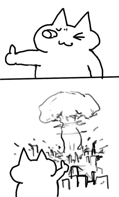 念の為、親指を立てて高さを測ってみるプイプイねこ 