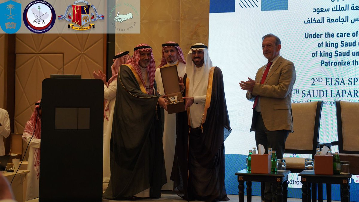 ELSA SLS SPRING 2024 (@elsaspring_2024) on Twitter photo Ending #ELSA_2024 with the closing ceremony on 27th of April awarding all consultants & professors that took part in this event in developing excellence in laparoscopic surgery
<a href="/ALDhoheyan/">ا.د.عبدالله الضحيان</a>
<a href="/OmarAlobaidMD/">عمر بن عبدالله العبيد</a> Ending #ELSA_2024 with the closing ceremony on 27th of April awarding all consultants & professors that took part in this event in developing excellence in laparoscopic surgery
<a href="/ALDhoheyan/">ا.د.عبدالله الضحيان</a>
<a href="/OmarAlobaidMD/">عمر بن عبدالله العبيد</a>