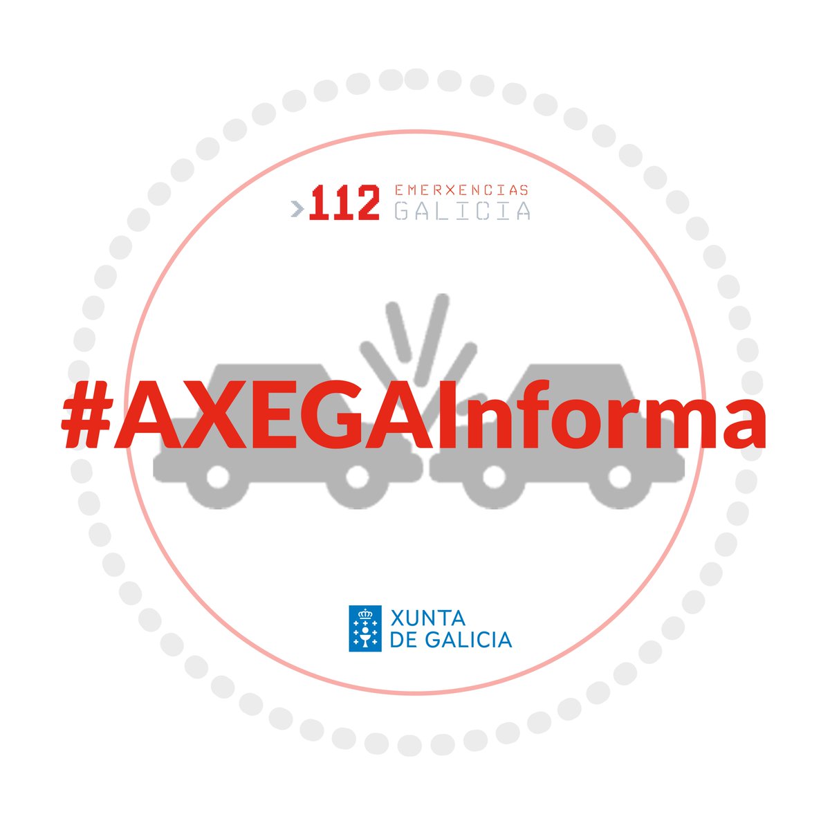 🔴 #AXEGAInforma do falecemento dunha persoa despois dunha colisión entre dous coches.

📌 Parroquia de Coiro (Cangas).

🚨 Urxencias Sanitarias de Galicia-061, Bombeiros do Morrazo, Garda Civil de Tráfico, Policía Local e Protección Civil de Cangas.

🔗 axega112.gal/gl/boletin-inf…