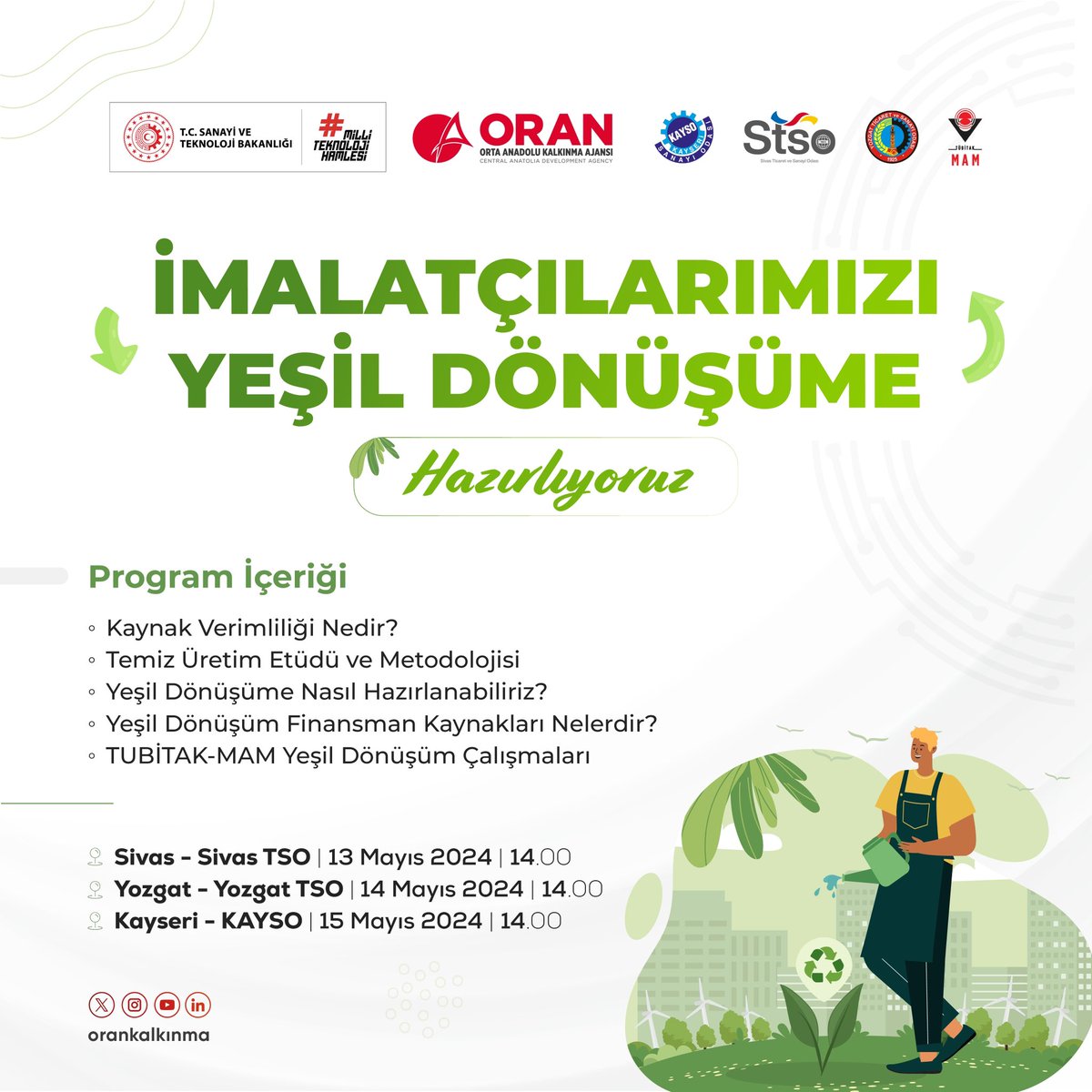 📢Bölgemizdeki paydaşlarımız @Kayseriso @stsokurumsal @TsoYozgat ile gerçekleştireceğimiz etkinliğe tüm imalat sanayi firmaları davetlidir. Kayıt için👇 🔗forms.gle/6KJLEeMatf9C5Q… @KalkinmaAjansGM