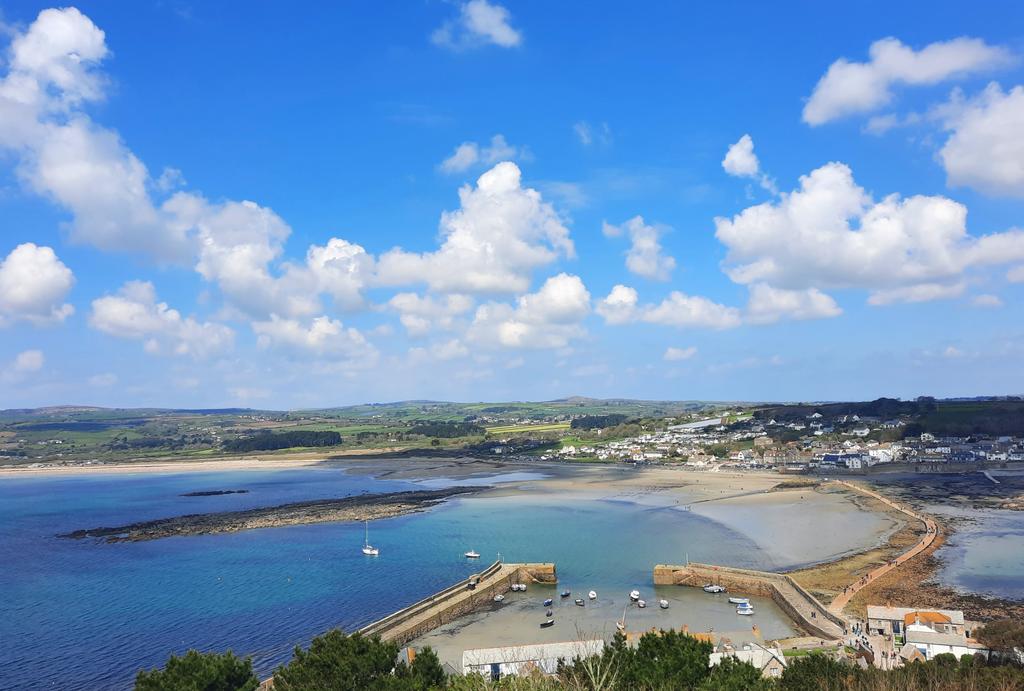 Looking back to Marazion from St Michael's Mount in yesterday's sunshine. 🌞 #Cornwall