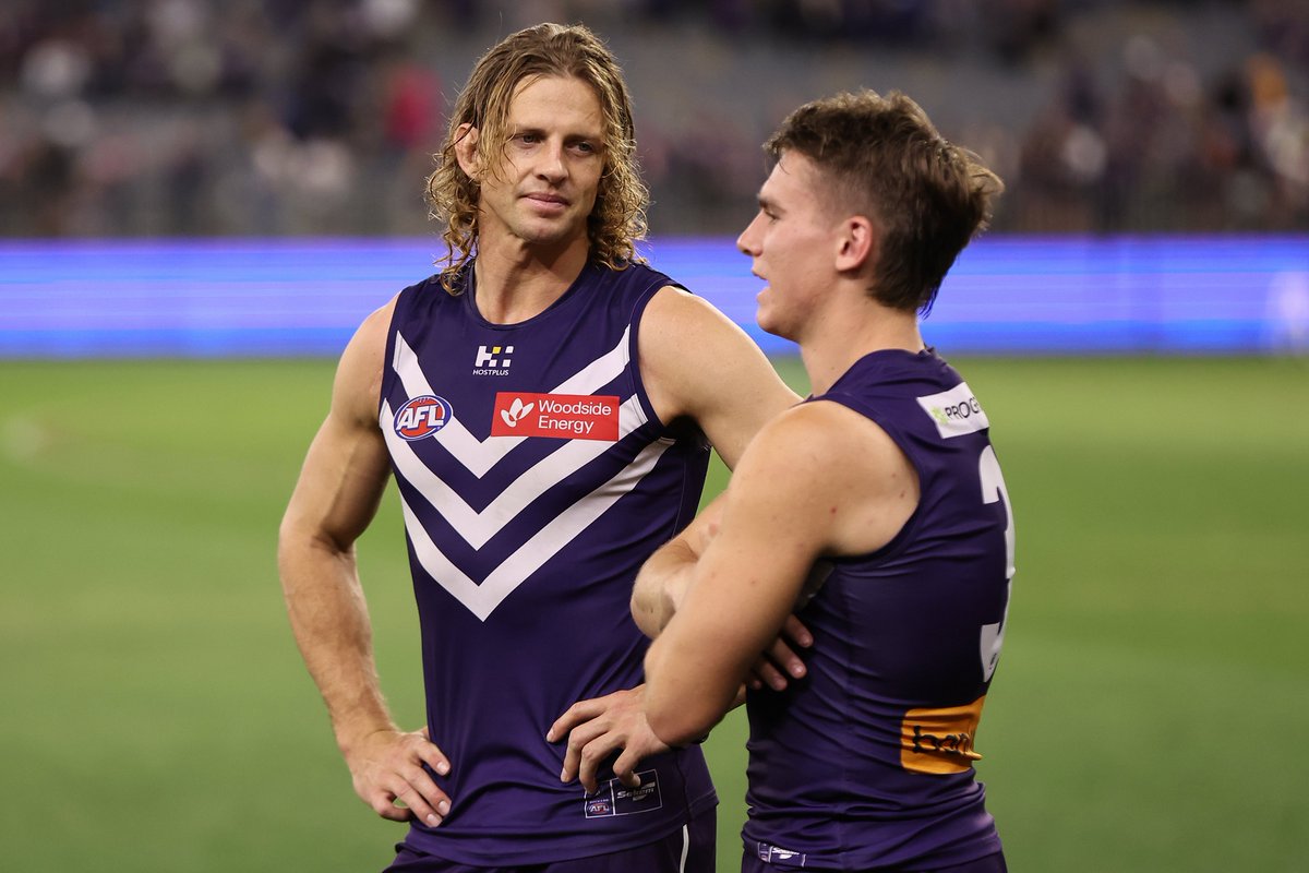 NINES FOR NAT & CALEB 🤝

The coaches votes are in:
9 - Caleb Serong (FRE)
9 - Nat Fyfe (FRE)
5 - Bailey Dale (WB)
3 - Andrew Brayshaw (FRE)
3 - James Aish (FRE)
1 - Liam Jones (WB)

#foreverfreo