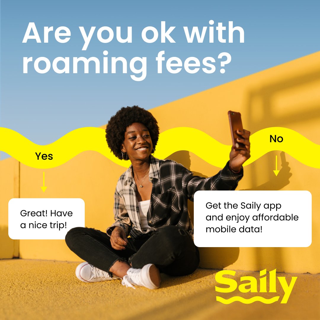 Scared that roaming fees abroad will bankrupt you? Get the #Saily eSIM app and browse like a local. Pick your plan. Pack your bags. Activate and go! 🛫