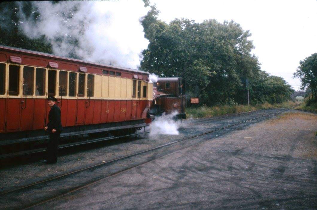 A look into the archives with No.10 𝘎.𝘏. 𝘞𝘰𝘰𝘥 of 1905 awaiting departure with a train for Douglas on 11th July 1965; the railway is running today #iomrailway #heritage #steam #nostalgia #greatphoto #Castletown #placetobe #IsleofMan #GHWood #archives #IMR150 #locomotive
