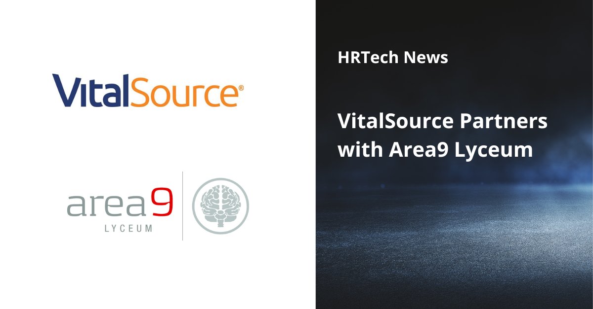 [𝐇𝐑𝐓𝐞𝐜𝐡 𝐧𝐞𝐰𝐬] @vitalsource  partners with @Area9Lyceum  Lyceum  to enhance global access to personalized, AI-driven educational solutions and technologies. To know more, visit link: hrtech.sg/news/vitalsour…

#hrtech #hr #ai #aiinhr #technology #partnerships