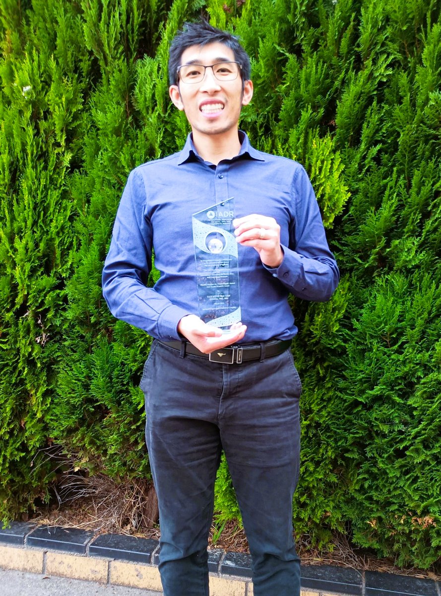 Awarded the Twenty-Eighth Annual Oral Health Research Award in recognition of research contributions to the prevention of oral disease and the promotion of wellness. Awarded by the Oral Health Research Group of the @IADR . #oralhealth #publichealth Sponsored by @CP_News