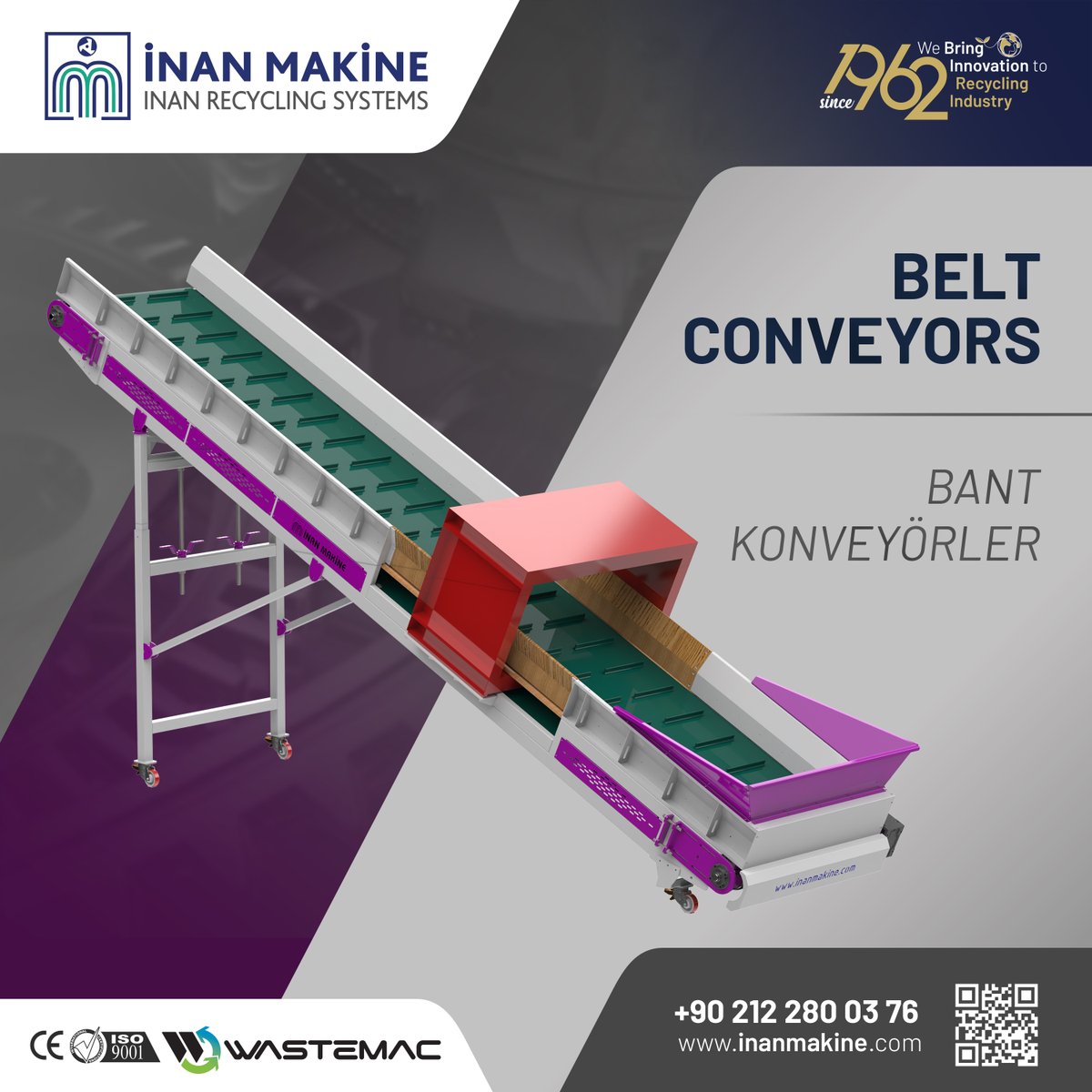 BELT CONVEYORS // BANT KONVEYÖRLER

inanmakine.com

#inanmakine #inanplastik #geridonüsümsistemleri #recyclingline #geridönüşümhattı #recyclingsystems #recyclingmachine #geridonusummakineleri #shredder #plasticrecycling #plasticrecyclingmachine #pefilmrecycling