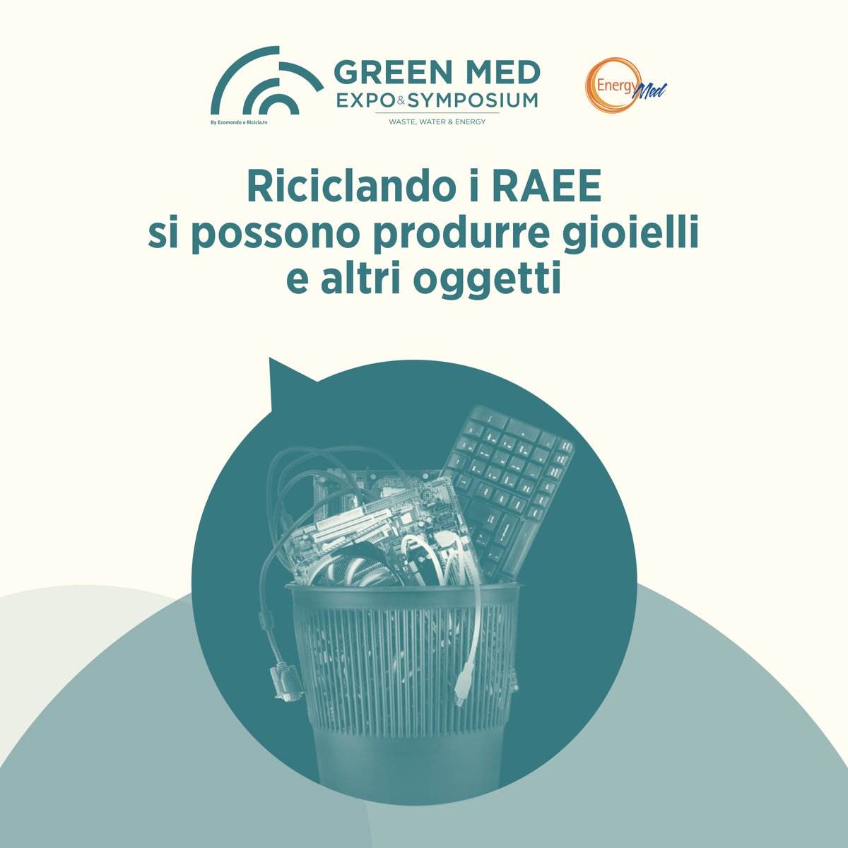 Riciclando i #RAEE si possono produrre gioielli e altri oggetti. Da una tonnellata di RAEE si ricavano 129kg di Rame, 43kg di stagno, 350gr di Argento e 240gr di Oro. Svuotare la cantina fa bene al pianeta.
#AneaNapoli #Greenmed #sostenibilità #economiacircolare #environment