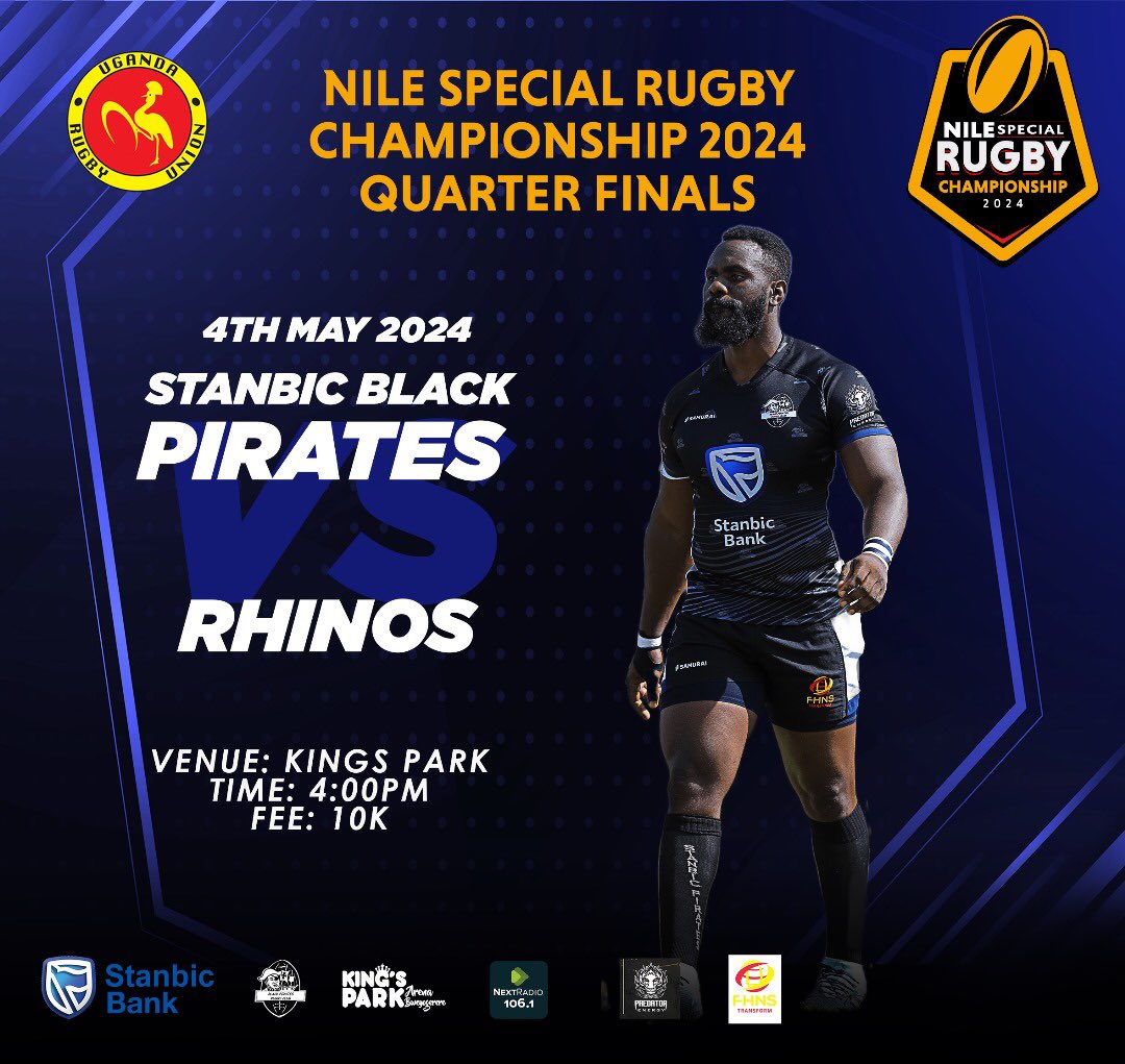 New week, New sails! 

All to sail for this Weekend at home.

2nd leg of the Quarterfinals 

COME ON YOU PIRATES 🏴‍☠️ 

#NSRC2024 
#NileSpecialRugby 
#StanbicPirates 
#PiratesStrong