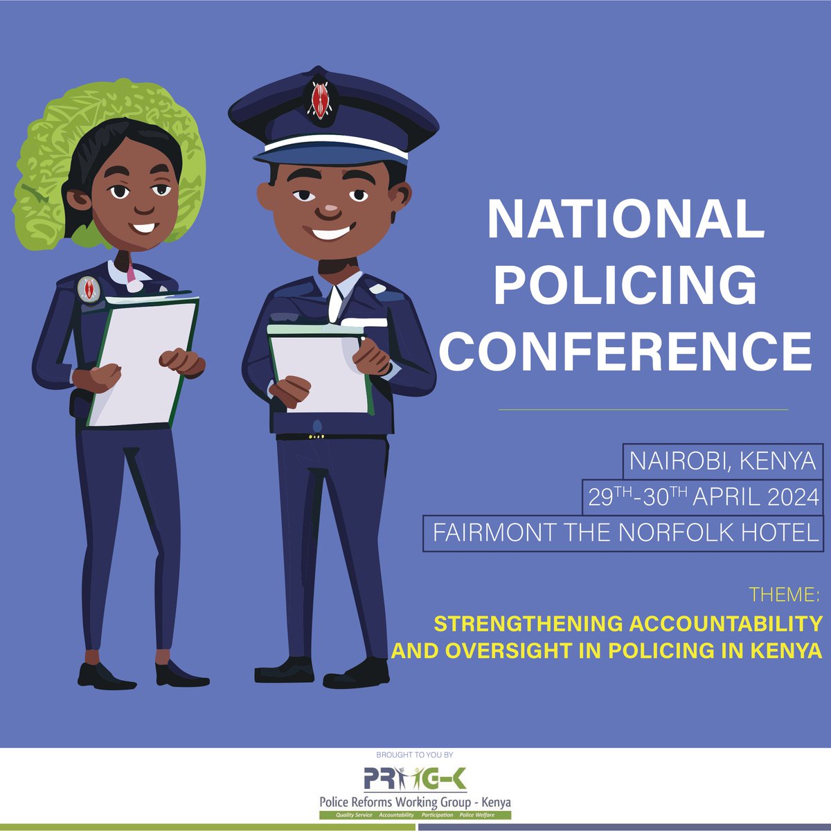 We're live! Connect with us during the #NationalPolicingConference24 as we discuss strengthening accountability and oversight in policing in Kenya. #ReformingPolicing #UtumishiKwaMwananchi