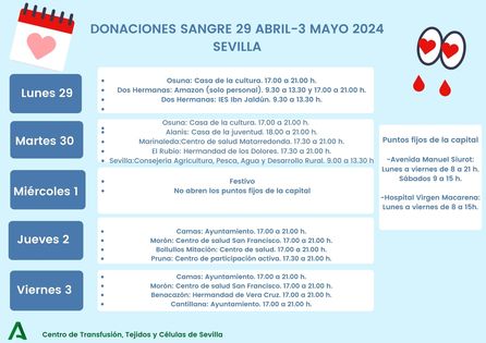 #donasangre #donavida @HospitalUVRocio @HUVMacarena @A_Trasplantes @donantessevilla @RICOMSevilla @ICOESevilla