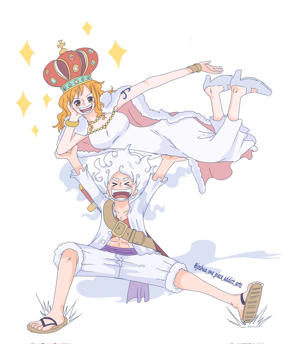 Pirate king and Queen 👑❤️🧡 

#Nami #ルナミ #luffyxnami