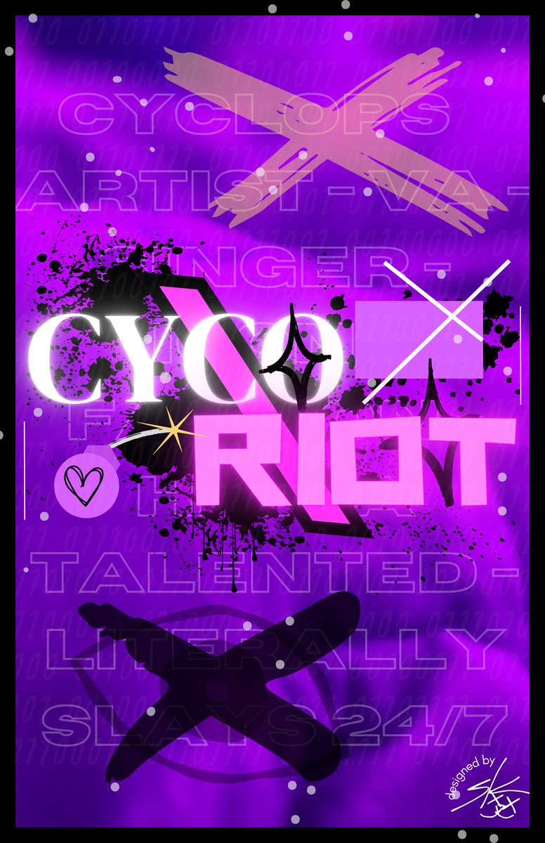 Behold, first poster design. To test things out, I decided to match @Cycoriot's vibey energy 💜