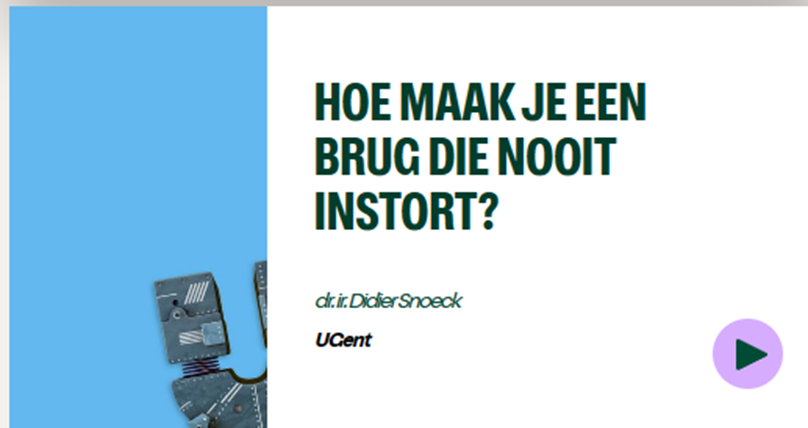 De tweede talk die ik heb bekeken gaat over hoe je een brug kan maken die nooit instort. De talk werd gegeven door Didier Snoeck. #thomasmore #ondernemerschap