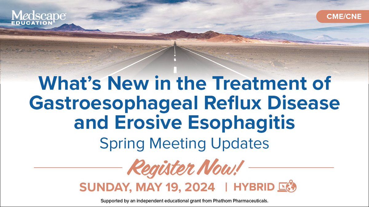 Master new treatments for GERD & EE! 🚀 Dive into the latest pharmacologic approaches, select evidence-based treatments, and confidently implement them in practice. Elevate patient care now! Click here now: ms.spr.ly/6015Y8ZI1
