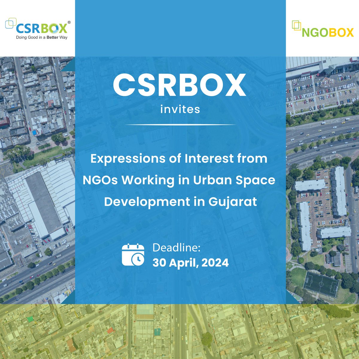 .@csrboxorg is inviting EOI from NGOs actively engaged in urban development in Gujarat. The initiative aims to bring together stakeholders to collectively address challenges and leverage opportunities for sustainable urban development. Apply: ngobox.org/full_rfp_eoi_E…