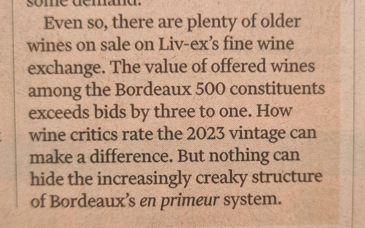 The FT Lex column says something in public many wine pros have been saying in private for a long, long time