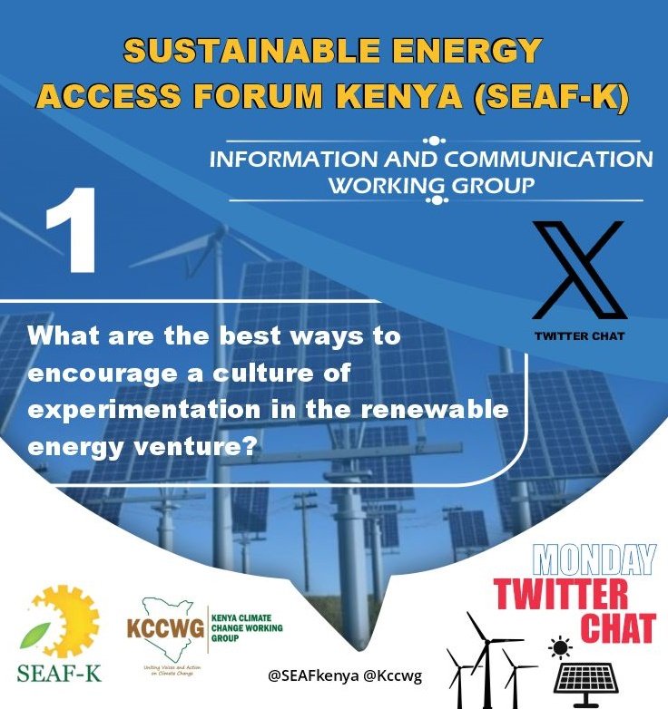 How can we ensure that new innovations are encouraged in the RE sector. #SustainableEnergyKE @WWF_Kenya @KCCWG @PowerUpEveryone @GreenFaith_Afr