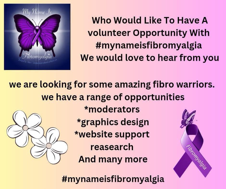 We are a fibro family with amazing volunteering opportunities available within our charity. All our volunteers work from home as much or as little as they want. You can help just a little start with and if you like it can eventually become a bigger part of our team. It’s