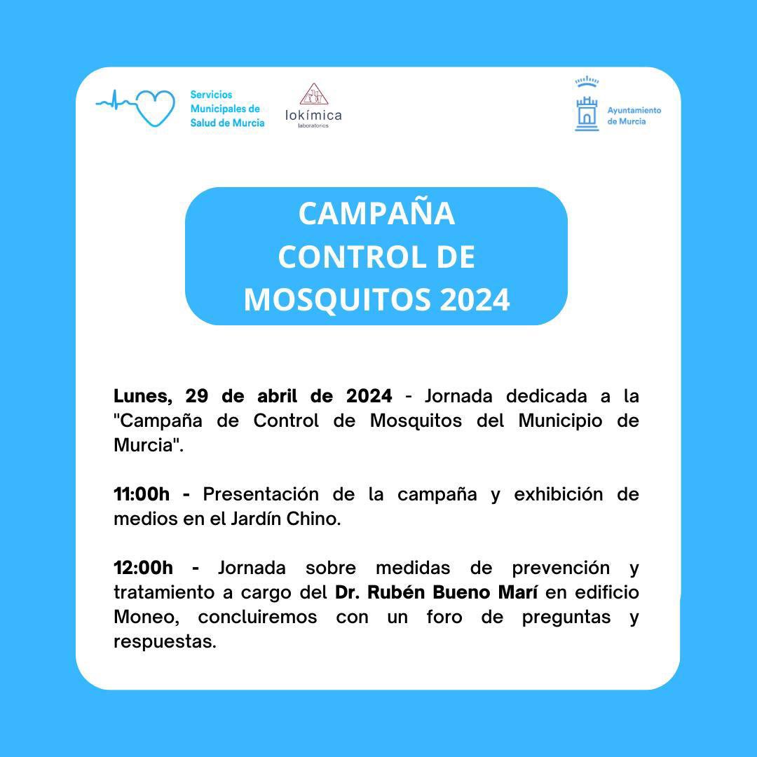 👉🏻 Hoy, “Campaña de control de #mosquitos del municipio de #Murcia” 🦟 @lokimica