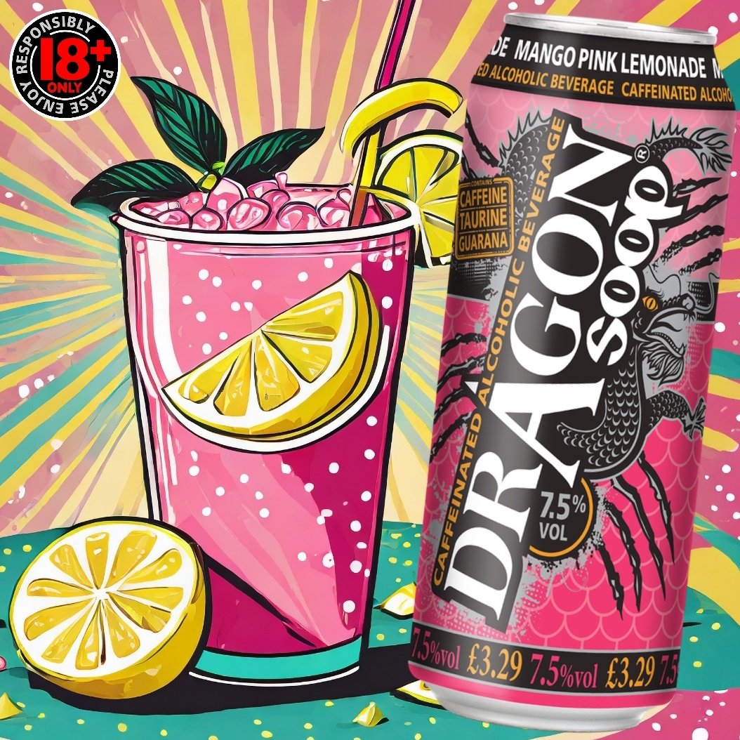 #MondayMood 💖 >> dragonsoop.com/stockists 7.5% ABV. Contains Caffeine, Taurine & Guarana. 18+ only. Please enjoy #dragonsoop responsibly