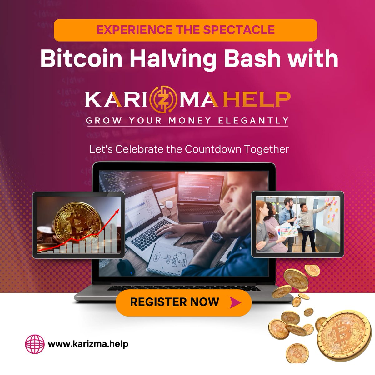 Experience the Spectacle
Bitcoin Halving Bash with Karizma Help
Let's Celebrate the Countdown Together
Register Now
karizma.help

#BitcoinHalving #KarizmaHelp #CountdownCelebration #earning #bitcoin #peertopeer