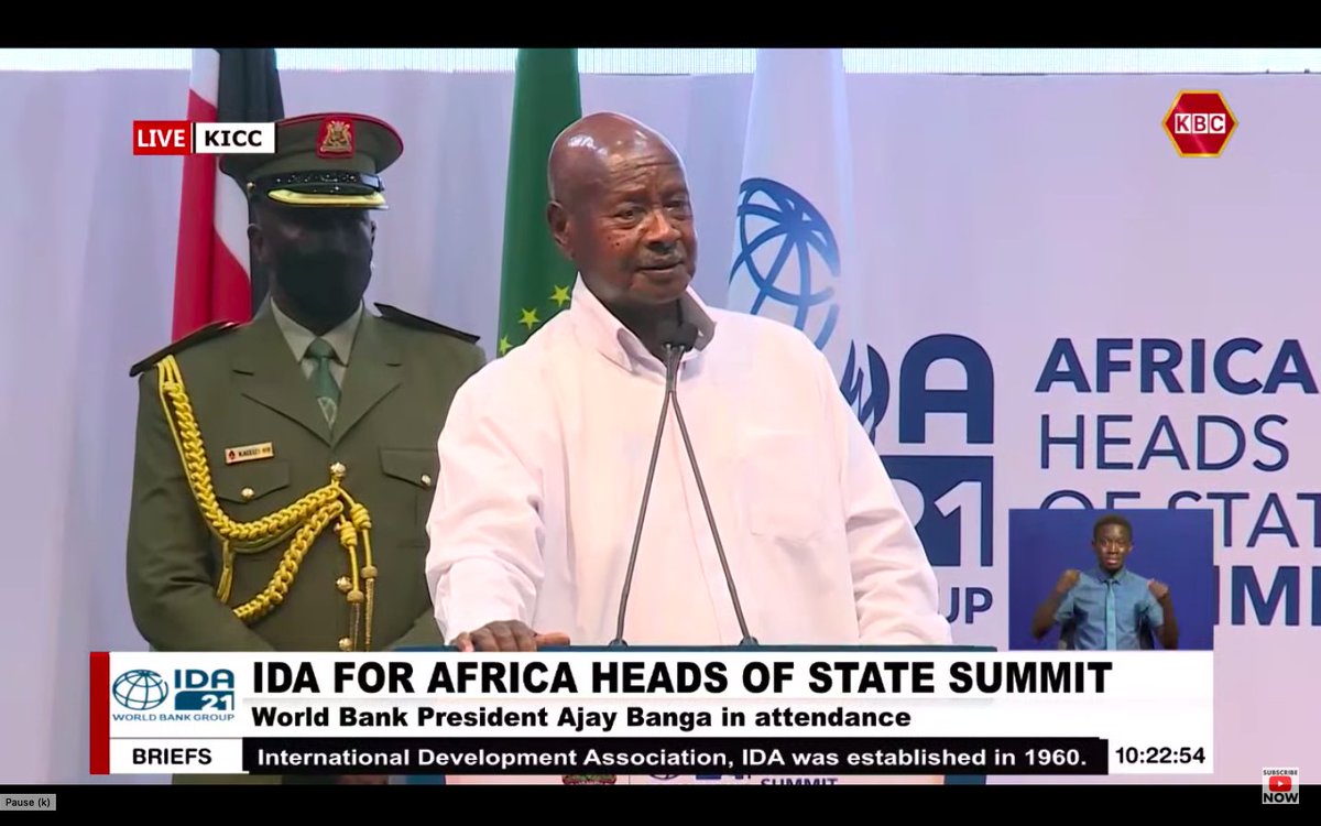 'Loans for seminars very easy to get, but loans for agricultural irrigation, very difficult to get.'~ @KagutaMuseveni At #IDA21 H.E. President Museveni underscores the dire need for @WBG_IDA and other Africa's development partners to invest in the mechanization of Agriculture.