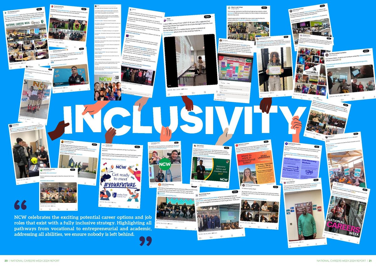 The Official #NCW2024 𝗜𝗺𝗽𝗮𝗰𝘁 𝗥𝗲𝗽𝗼𝗿𝘁 

The biggest most inclusive week of #careers 

📈  Headline stats.
📷 Social media snapshots.
🔎  Careers Education spotlight.
💥 Student impact.
🖥️ Interactive digital download here:

➡️ buff.ly/3JB3EN0