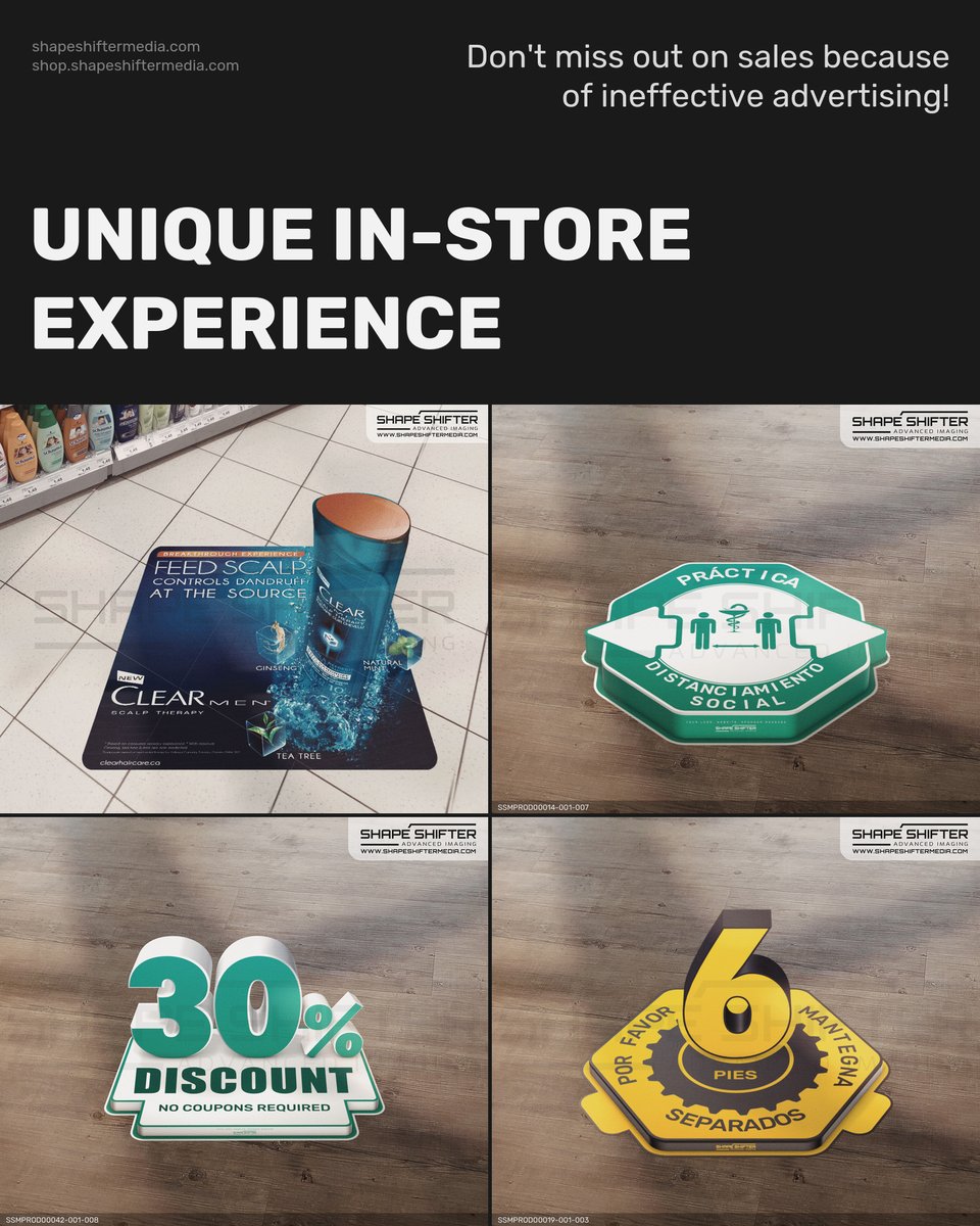 ssm.li Create a memorable experience for your customers with 3D floor advertising. Get noticed and leave a lasting impression. #floorvinyl #physicalretail #instorevisibility #markdowns #flooradvertisement #sidewalkchalk #retailmanagement #instoreactivation #cybe