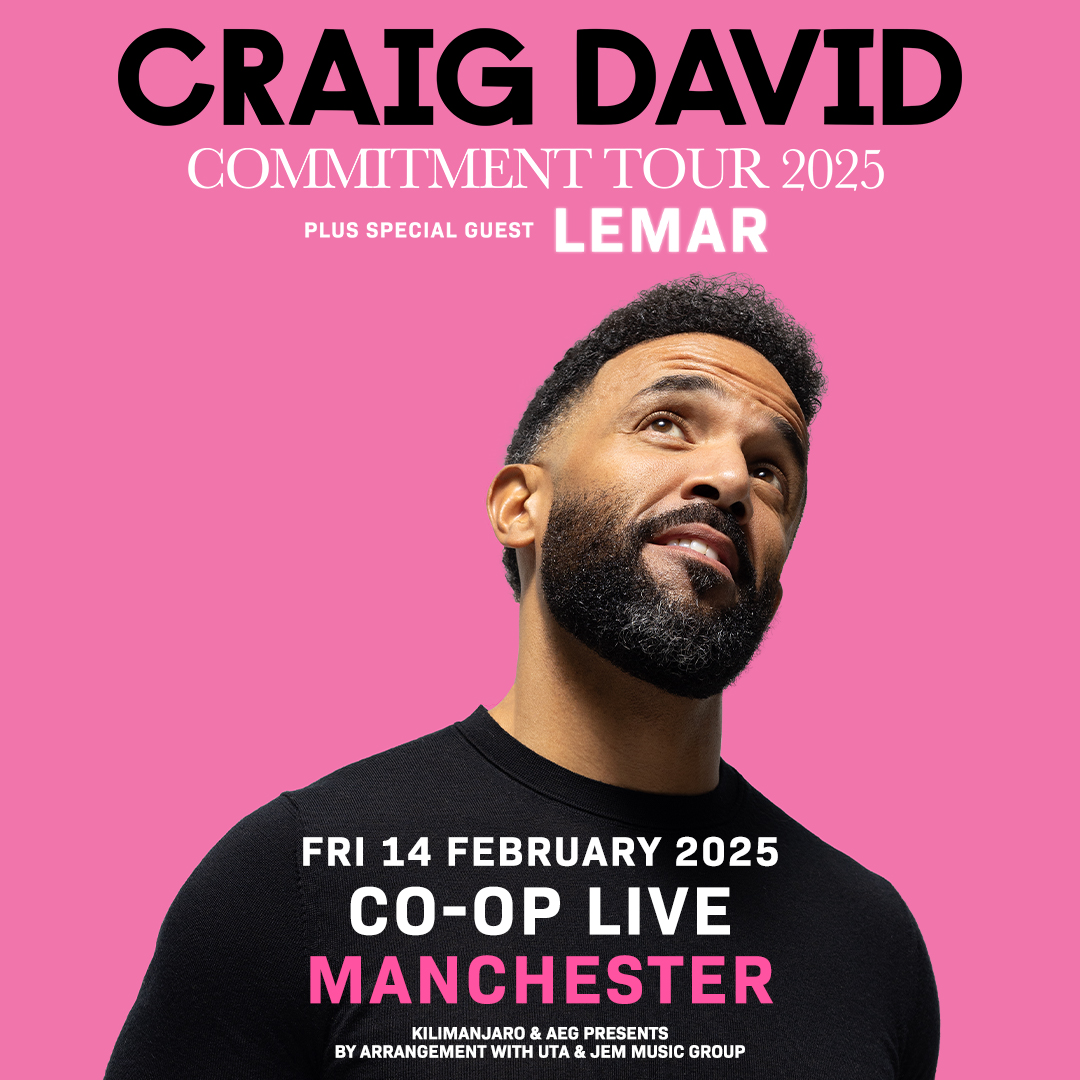 JUST ANNOUNCED: @craigdavid Find out more: ow.ly/XQe950RqlhB @CoopUK Members get first in line access to tickets Co-op Member presale: 1 MAY 10AM General Sale: 3 MAY 10AM
