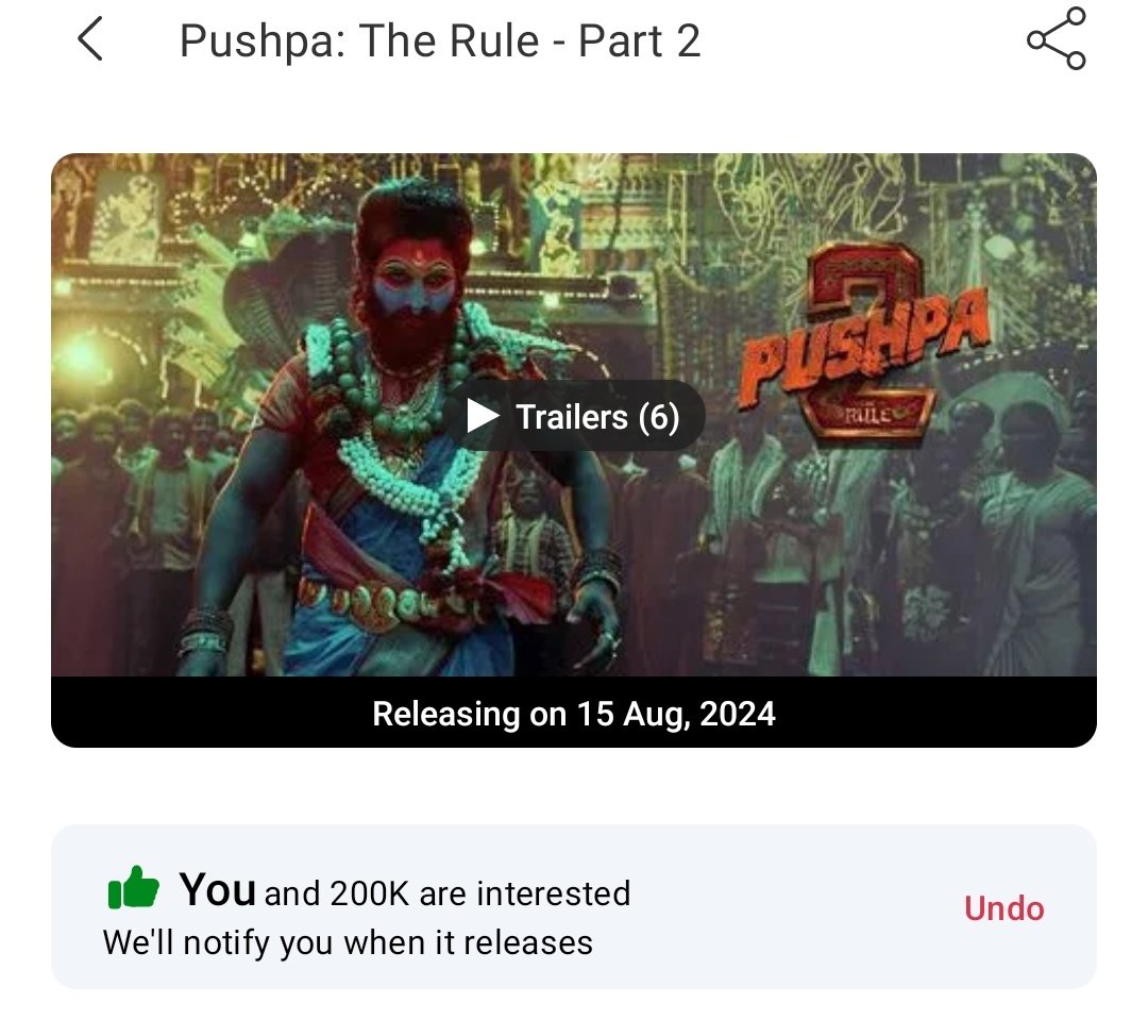 #Pushpa2HitsFastest200KOnBMS 💥 Towards FASTEST 200K interests for a pan India film: #Pushpa2 - 387 days #KGF2 - 628 days #salaar - 1114 days #Kalki2898AD - 436d & counting(177k) Hail GOAT @alluarjun 🧎🔥