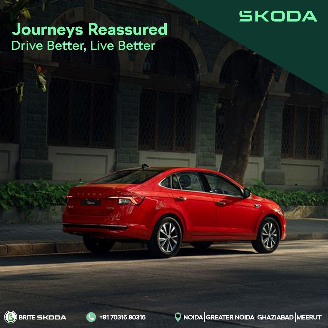 Journeys Reassured 
Drive Better, Live Better

Book a test drive today.
For more info,
Contact us:7031680316

G-43, Udhyog Marg, G Block, Sector 6, Noida

H 224 A, Sector 63, Near Petrol Pump, Noida, Uttar Pradesh – 201301

#BriteSkoda #skodadealer #SkodaIndia #SkodaSlavia