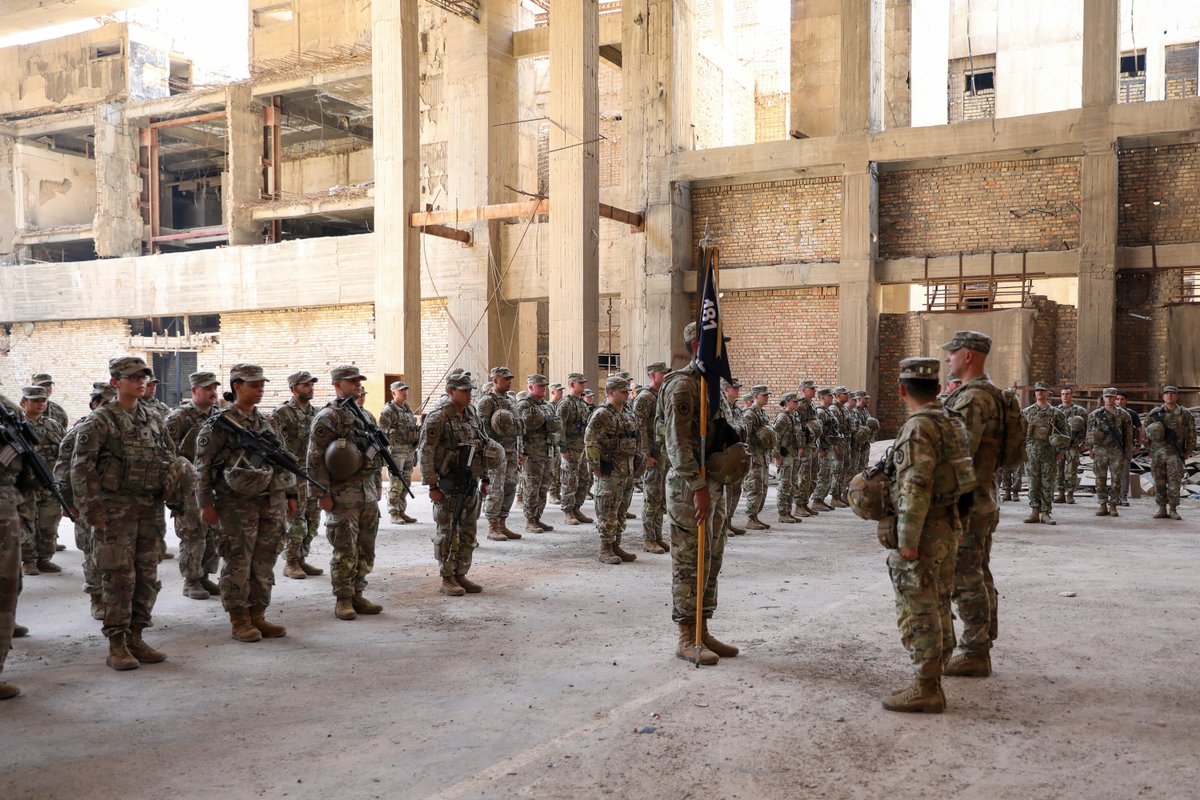 Soldiers assigned to Task Force Badger conducted a patching ceremony. Combat patches are a long-held U.S. Army tradition, indicating the professionalism,
honor and sacrifice of personnel who have deployed to a designated operations zone. #OneMissionManyNations @USArmy @44thID