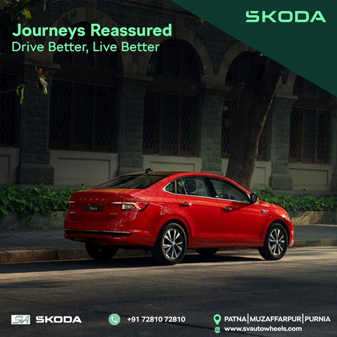 Journeys Reassured 
Drive Better, Live Better

Book your test drive today.
For more info,
Come visit us or contact us:7281072810

Plot No 204, Survey No 203, Bailey Rd, Saguna More, Patna, Bihar 801503
.
.
#SVASkoda #skodadealer #skodalovers #SkodaIndia #SkodaSlavia