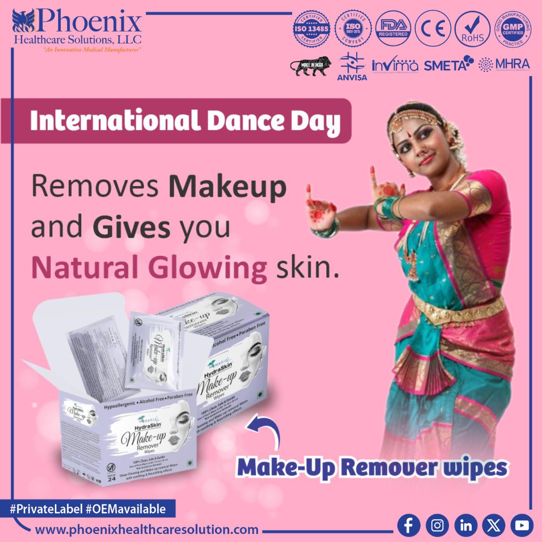 Please visit:
phoenixhealthcaresolutions.com/make-up-remove…
#internationaldanceday #art #skincareproducts #alcoholfree #parabenfree #wellnessproduct #healthcareproduct #makeinindia #OEMavailable #medicalproducts #healthcaredistributor #healthcaresupplies #homeaid #phoenixhealthcaresolutions