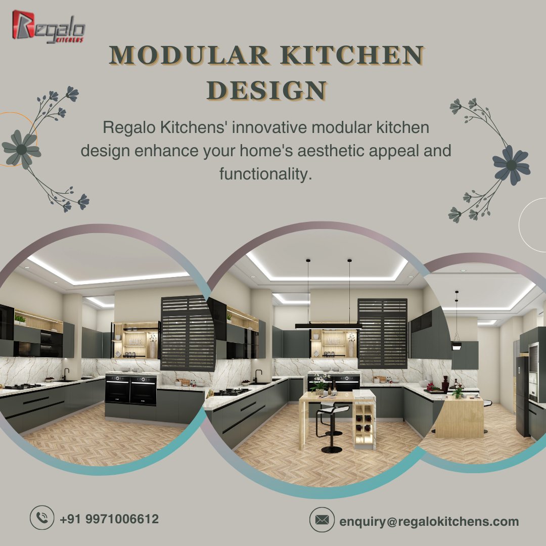 Modular Kitchen Design 
Regalo Kitchens' innovative modular kitchen design enhance your home's aesthetic appeal and functionality. Our designs are carefully constructed to optimize area.
#regalokitchens #modularkitchen #kitchendesign
For more info: regalokitchens.com/modular-kitche…