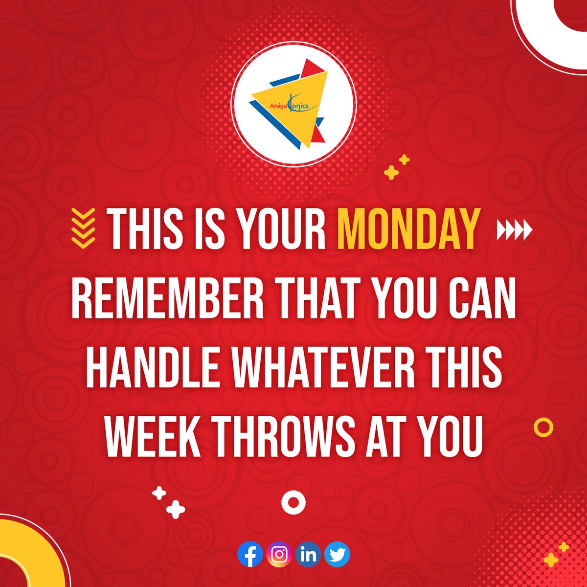 #MondayMotivation 📢✌🏻

👉 Remember that you can handle whatever this week throws at you.

#Monday #MondayMorning #MondayMood #MotivationMonday #MotivationalQuotes #elearning #Training #ContentCreation #ContentCreator #Motivation #Motivationalquote #NewWeek #quoteoftheday