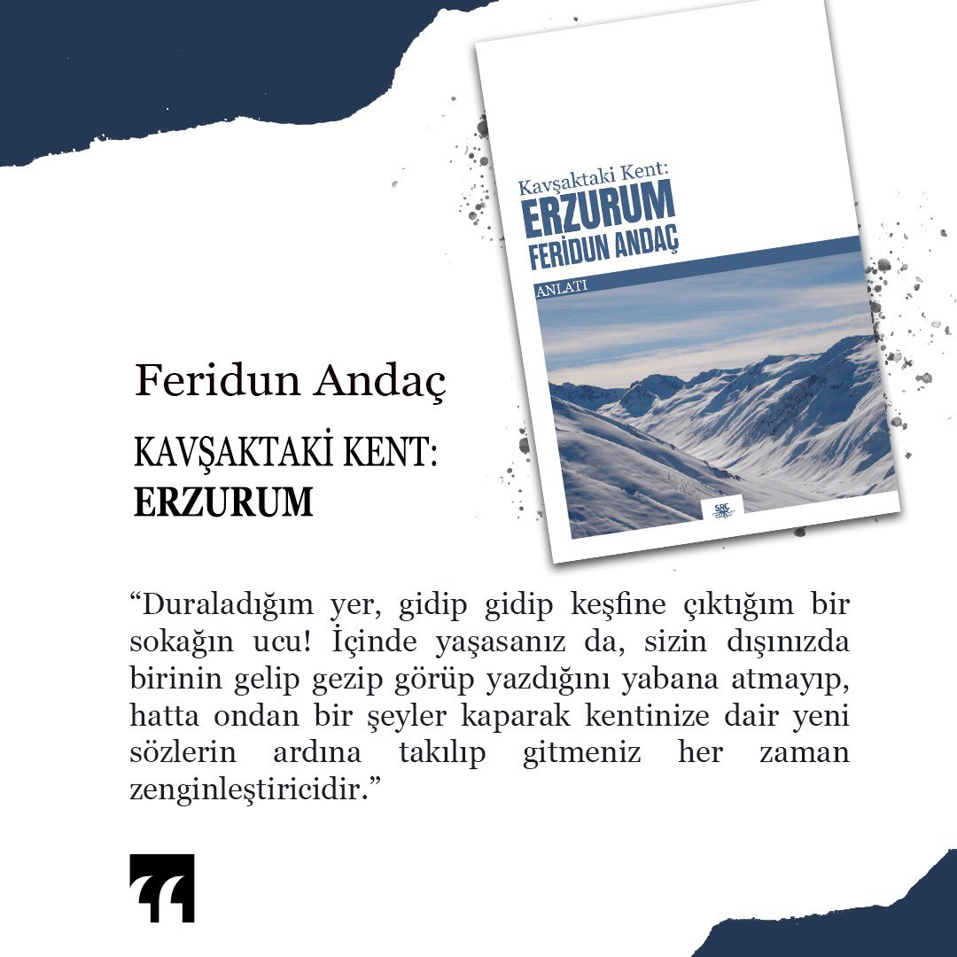 Yazarımız Feridun Andaç’ın “Kavşaktaki Kent: Erzurum” adlı eserini srcyayin.com üzerinden satın alabilirsiniz! @feridun_anda #srcyayin #srckitap