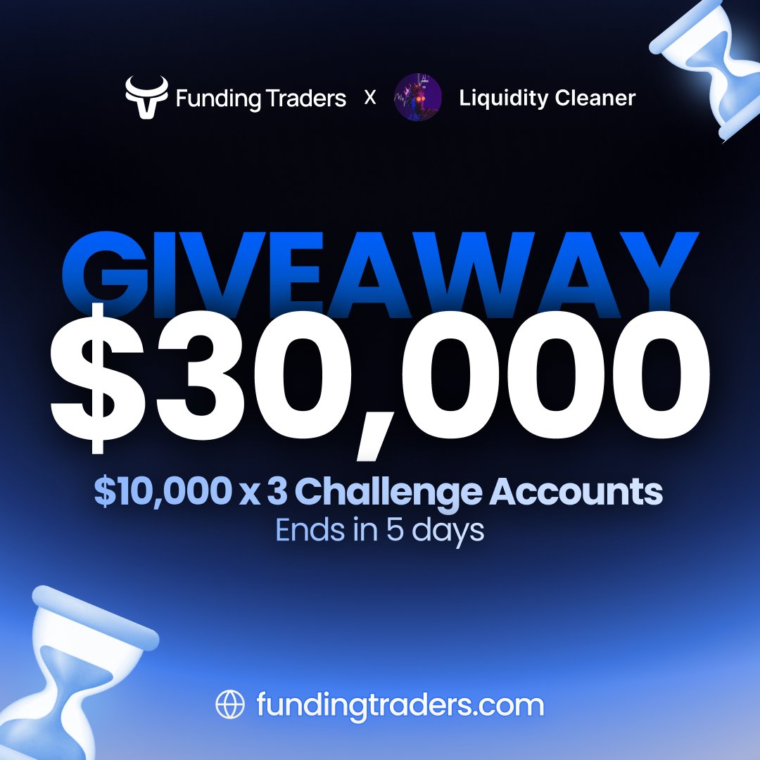 PROP FİRM #GİVEAWAY 3x10.000$ PROP ACCOUNT ⭐ Retweet and like this post. ⭐ Tag 3 traders. ⭐ Reply and Retweet @Funding_Traders pinned post ⭐ Follow - @LiquidtyCleaner -@Funding_Traders -@StanFXTrading -@davidkrtinic