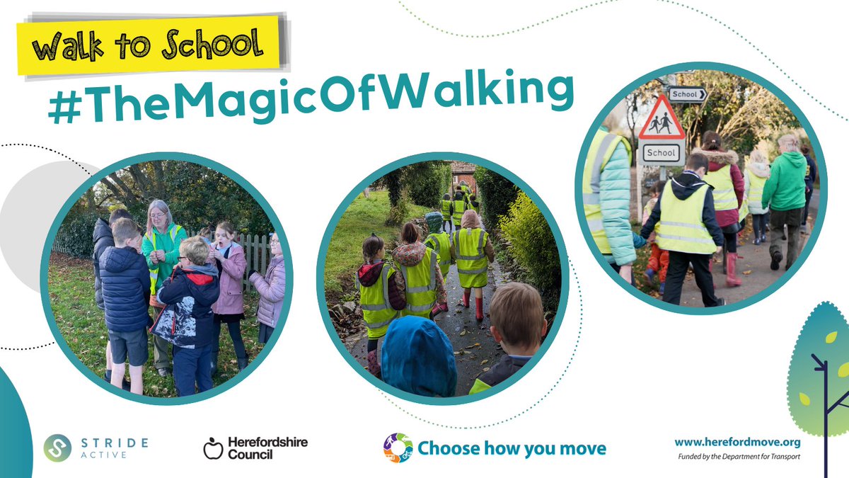 There are just 3 weeks until #walktoschoolweek! Ahead of this, we will be showcasing just a few benefits of #walkingtoschool. Keep an eye out for our video clips with special guests from Lugwardine & @Withington_hfds! #TheMagicOfWalking @choosehereford @greener_feet @HfdsCouncil